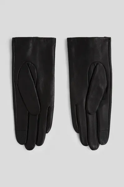 Rukavice Karl Lagerfeld K/Essential Zipper Ff Glove Black
