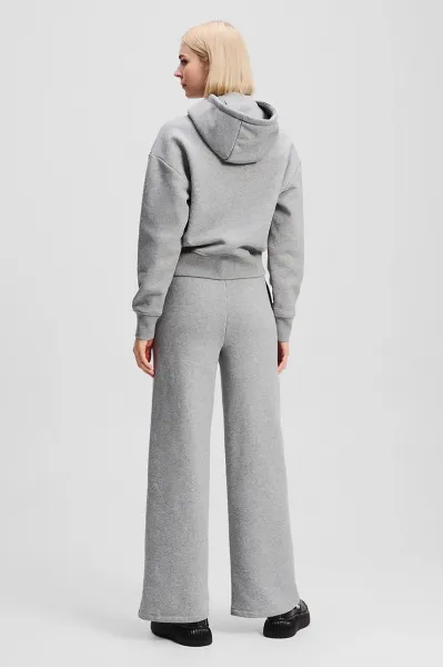 Tepláky Karl Lagerfeld Ikon Wide Leg Sweatpants Light Grey Melange