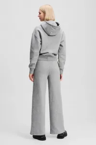 Tepláky Karl Lagerfeld Ikon Wide Leg Sweatpants Light Grey Melange