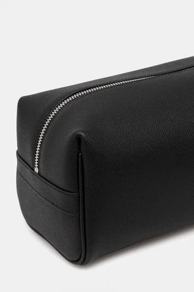 Kožená kozmetická taška Karl Lagerfeld K/MONOGRAM čierna farba, A3M32046