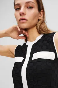 Sveter Karl Lagerfeld Contrast Sleeveless Knit Top Black
