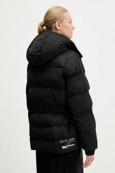 Bunda Karl Lagerfeld Jeans čierna farba, zimná, A3W15023