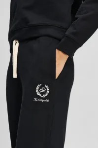 Tepláky Karl Lagerfeld Hotel Karl Crest Straight Leg Black