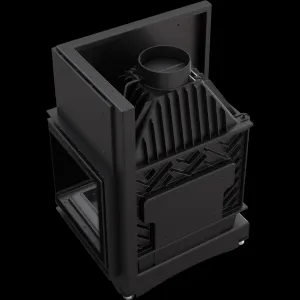Kratki Zuzia ECO 12 kW BS DECO pravá - krbová vložka rohová ZUZIA/ECO/P/BS/DECO