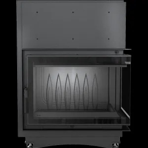 Kratki Zuzia 15 kW BS DECO pravá bez stĺpika - krbová vložka rohová ZUZIA/P/BS/DECO