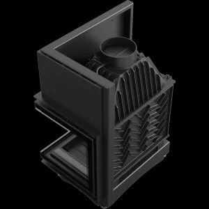 Kratki Zuzia 15 kW BS DECO pravá bez stĺpika - krbová vložka rohová ZUZIA/P/BS/DECO