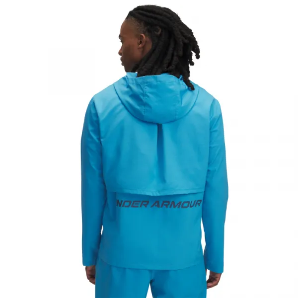 Pánska bežecká bunda UNDER ARMOUR UA Launch Hooded Jacket-BLU