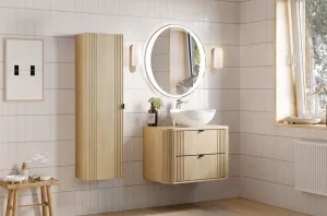 ArtCom Doska pod umývadlo OVALIA | dub cremona Typ: Doska 100 cm / 89-100