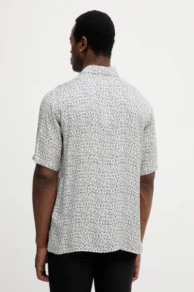 Košeľa Armani Exchange čierna farba, regular, s klasickým golierom, XM001926 AF13235