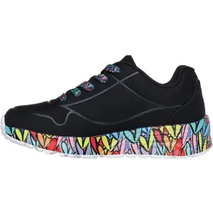 Skechers UNO LITE Detská vychádzková obuv, čierna, veľkosť