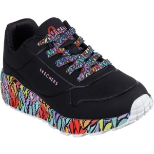 Skechers UNO LITE Detská vychádzková obuv, čierna, veľkosť