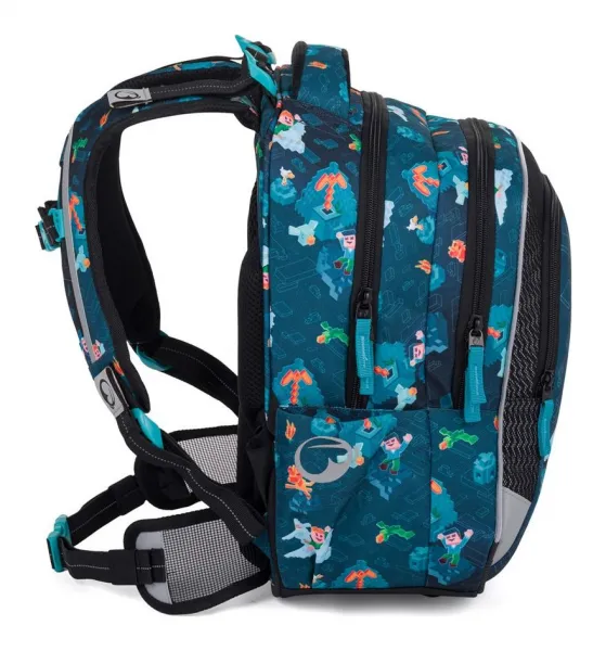 Veľký školský set Bagmaster LUMI 24 E Set L Blue