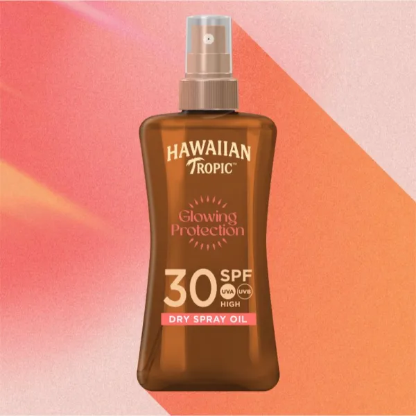 Hawaiian Tropic Glowing Protection transparentná hmla na opaľovanie SPF 30 200 ml