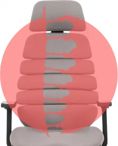 MERCURY Ergonomická kancelárska stolička SPINE tmavo sivá, s opierkou hlavy