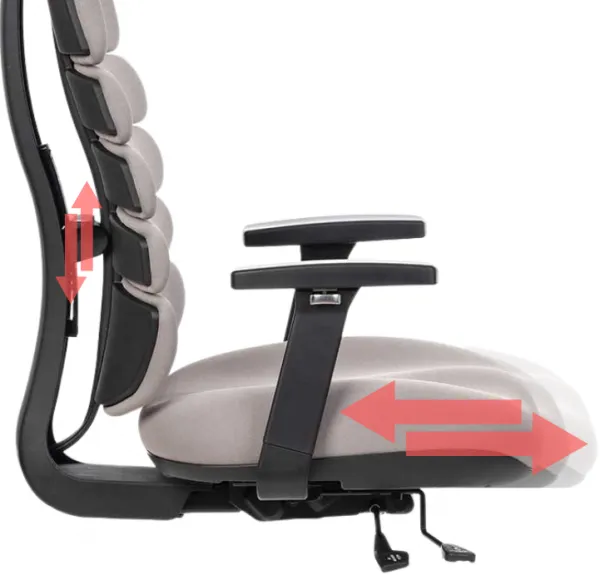MERCURY Ergonomická kancelárska stolička SPINE tmavo sivá, s opierkou hlavy