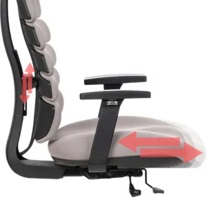 MERCURY Ergonomická kancelárska stolička SPINE tmavo sivá, s opierkou hlavy