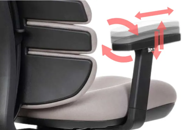 MERCURY Ergonomická kancelárska stolička SPINE tmavo sivá, s opierkou hlavy
