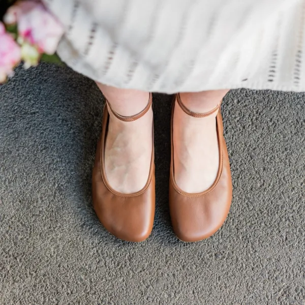 Barefoot baleríny TULIP 3.0 Cognac