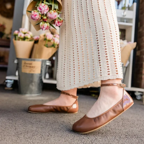 Barefoot baleríny TULIP 3.0 Cognac
