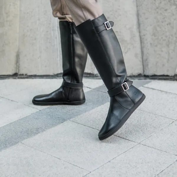 Barefoot vysoké čižmy GLAM Black