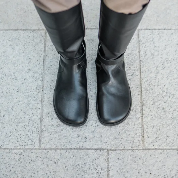 Barefoot vysoké čižmy GLAM Black