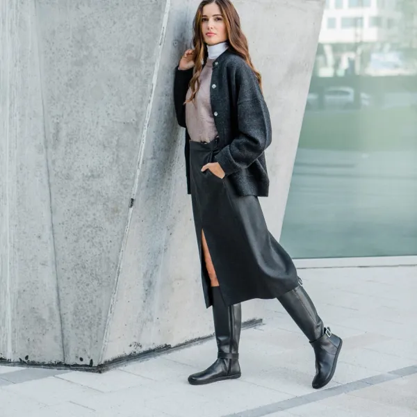 Barefoot vysoké čižmy GLAM Black