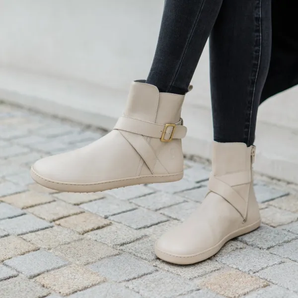 Barefoot členkové čižmy DIVINE Vanilla