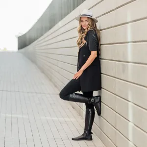 Barefoot vysoké čižmy GLAM Black Vegan