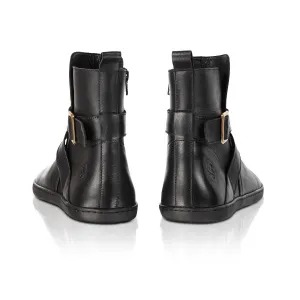 Barefoot členkové čižmy DIVINE Black