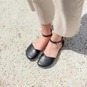 Barefoot sandále POPPY Black Vegan