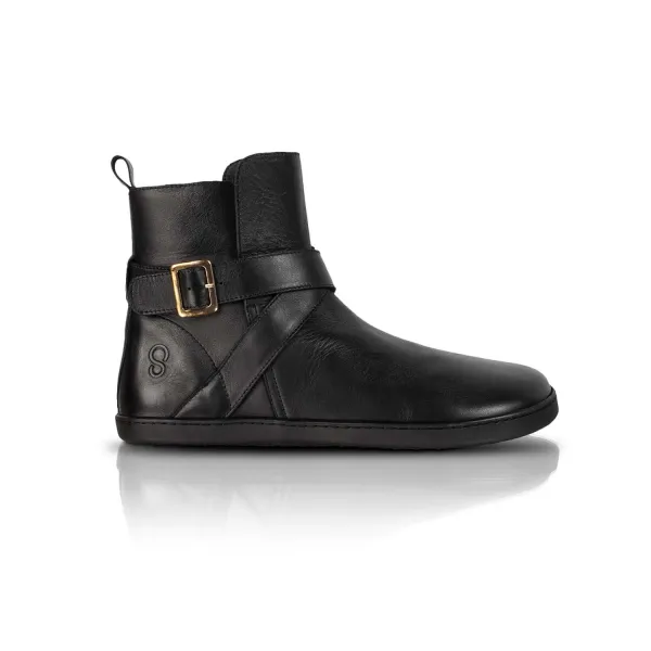 Barefoot členkové čižmy DIVINE Black