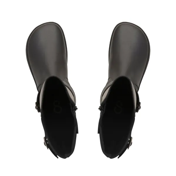 Barefoot vysoké čižmy GLAM Black Vegan