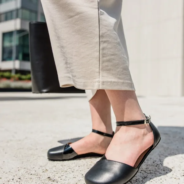 Barefoot sandále POPPY Black Vegan