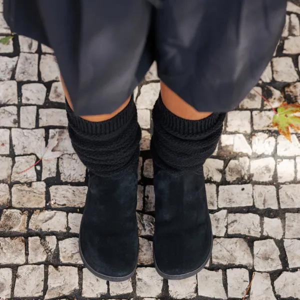 Barefoot čižmy KNITTY Black