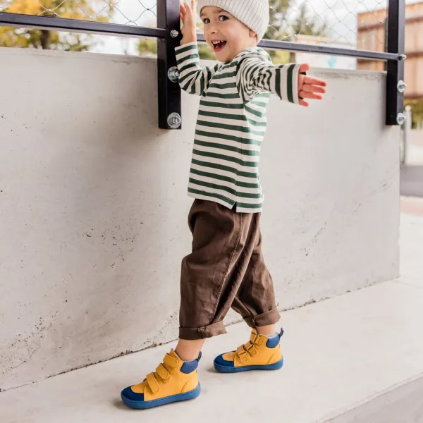 Detské barefoot čižmy URBANEER Mini, Yellow