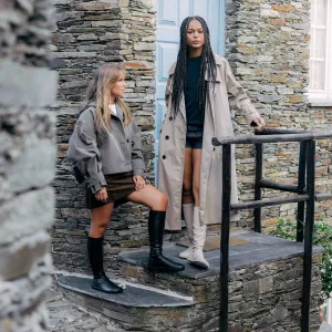 Barefoot vysoké čižmy STRETCHY Black vegan