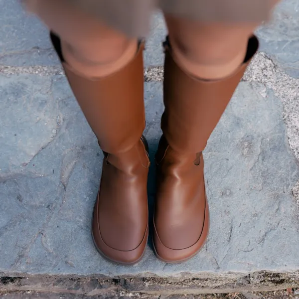 Barefoot vysoké čižmy HARPER Brown