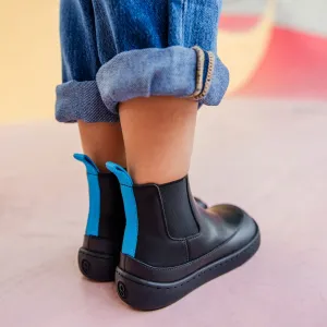 Detské barefoot Chelsea čižmy VICTORY Mini, Black & Blue
