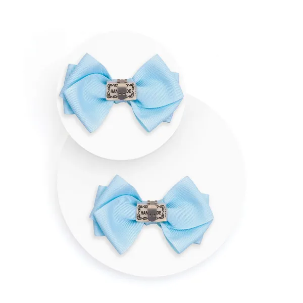 Ozdoby na klip mašle baby blue