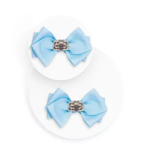 Ozdoby na klip mašle baby blue