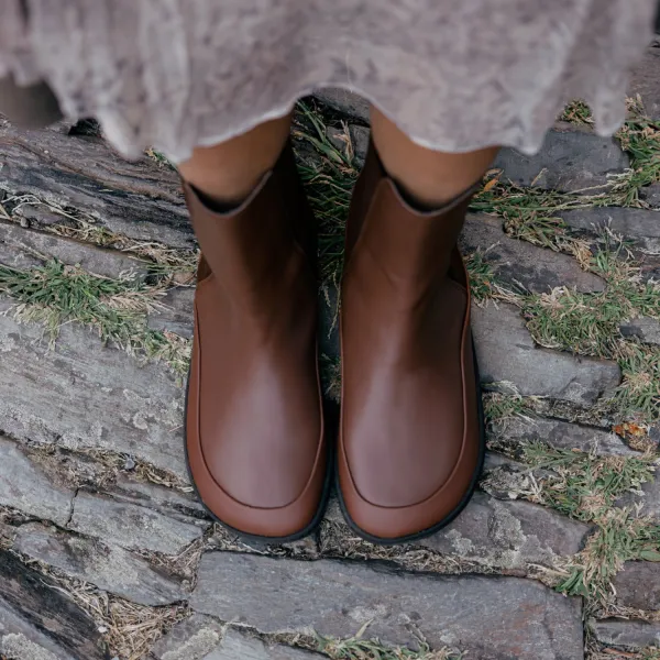 Barefoot Chelsea čižmy VICTORY Brown