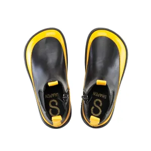 Detské barefoot Chelsea čižmy VICTORY Mini, Black & Yellow