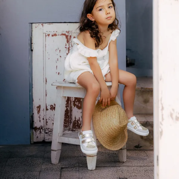 Detské barefoot tenisky CHARM Mini, Light Gold