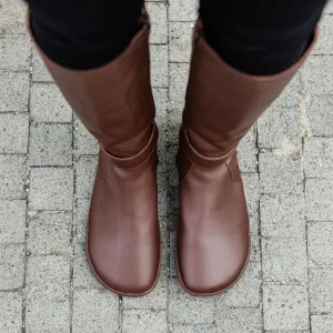 Barefoot vysoké čižmy GLAM Brown