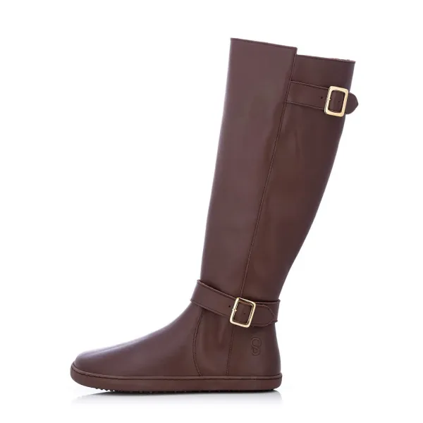 Barefoot vysoké čižmy GLAM Brown
