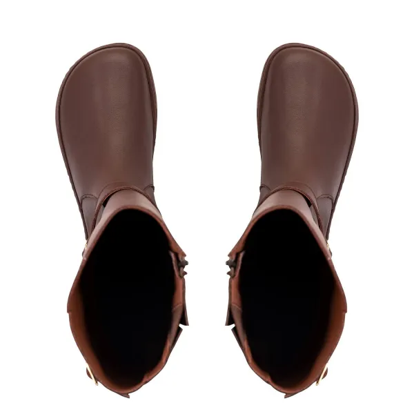 Barefoot vysoké čižmy GLAM Brown