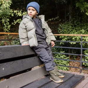 Detské barefoot čižmy FROSTY Mini, Olive