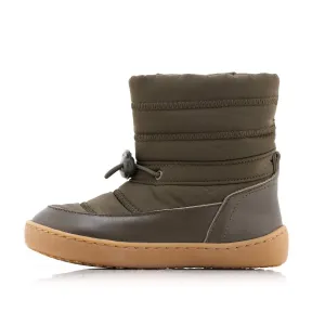 Detské barefoot čižmy FROSTY Mini, Olive