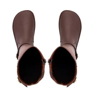 Barefoot vysoké čižmy GLAM Brown Vegan