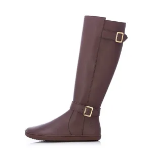 Barefoot vysoké čižmy GLAM Brown Vegan